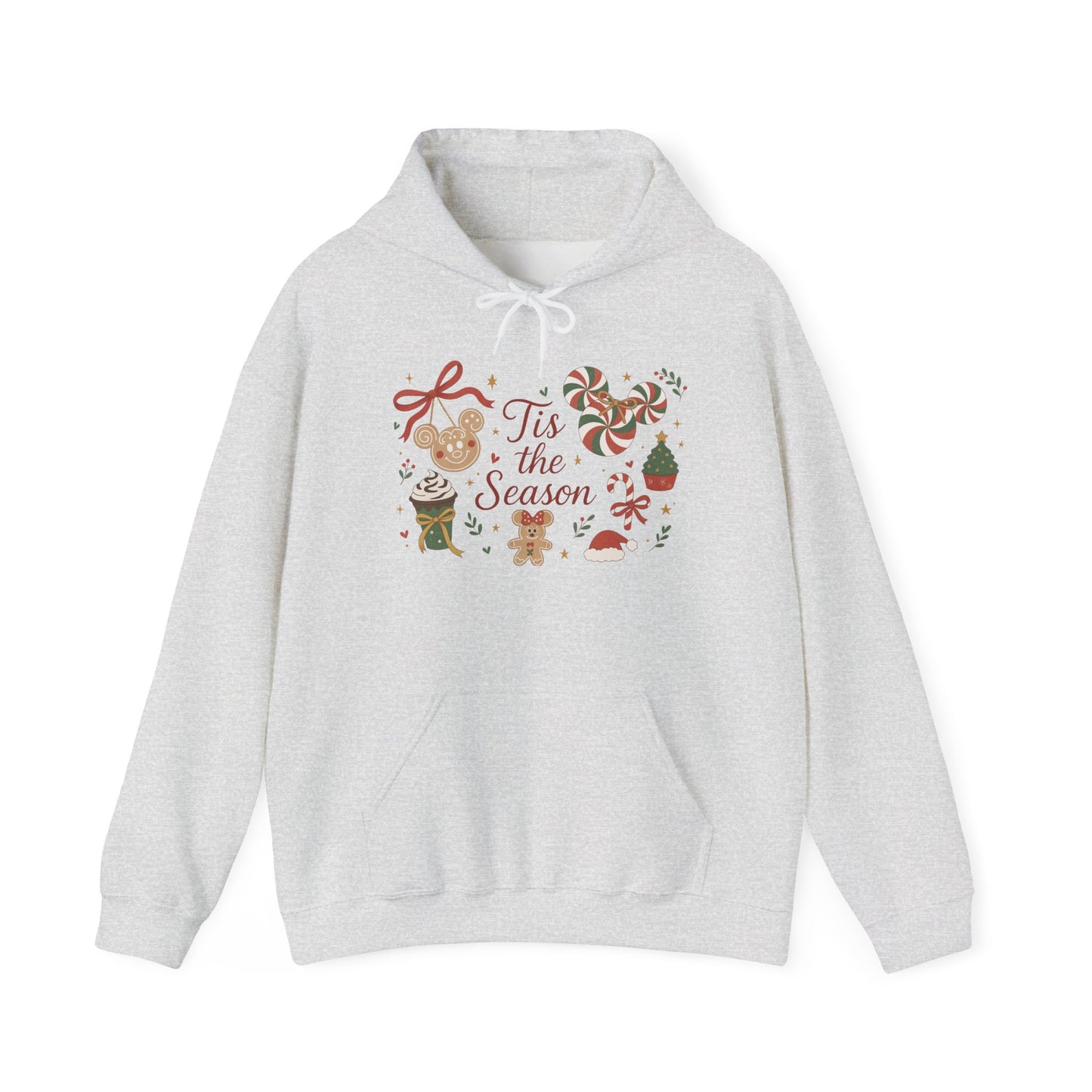 Tis the Season Christmas Women's Hooded Sweatshirt, Cozy Cookie - Cocoa Holiday Jumper, Unisex Heavy Blend™ Hooded Sweatshirt