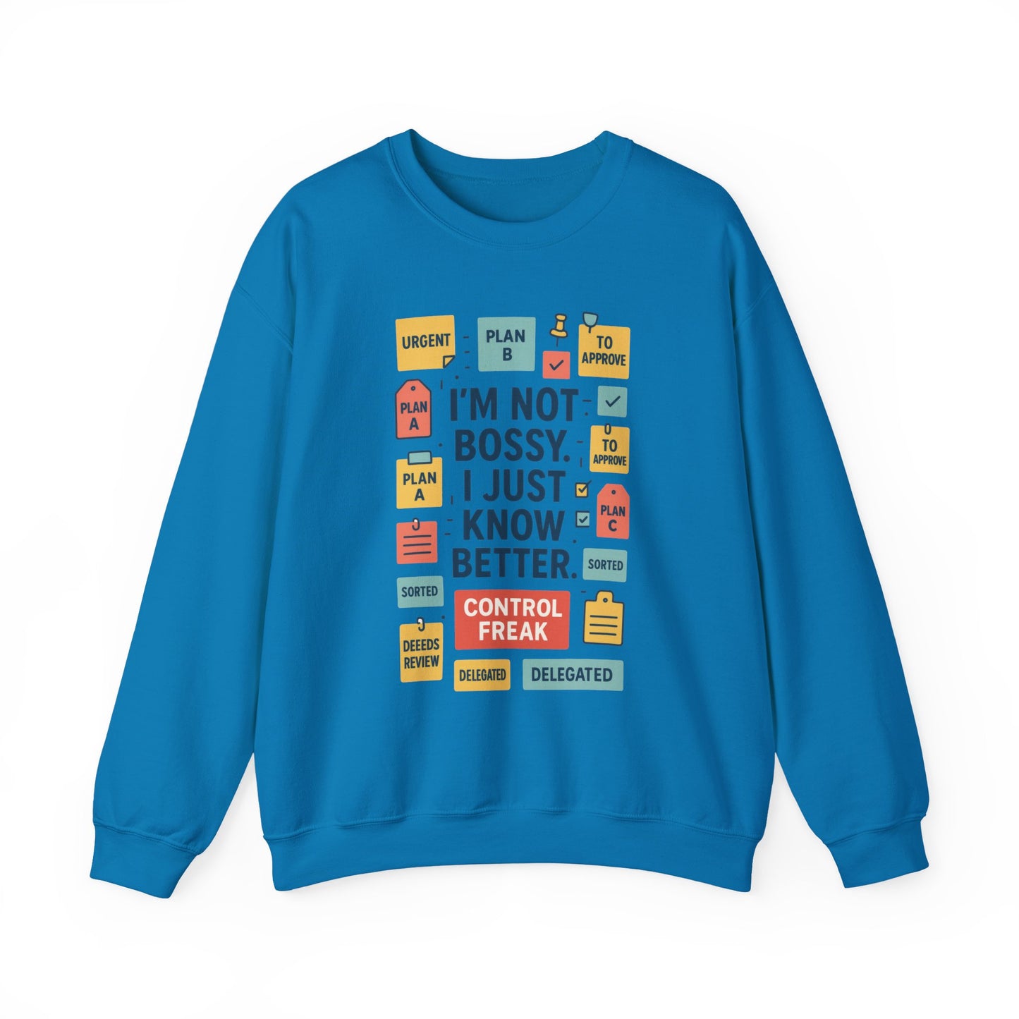 Funny Mens Control Freak Sweatshirt, Sarcastic Crewneck Gift for Him, Perfect Gift for Bossy Friends