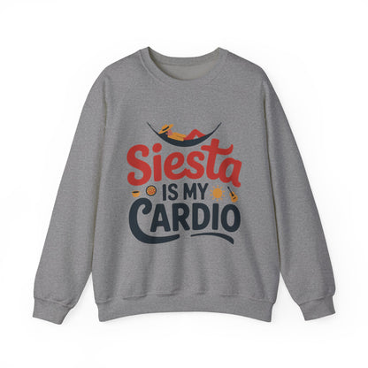 Men's Heavy Blend™ Crewneck Sweatshirt, Siesta Is My Cardio Funny Mens Sweatshirt Spain Gift