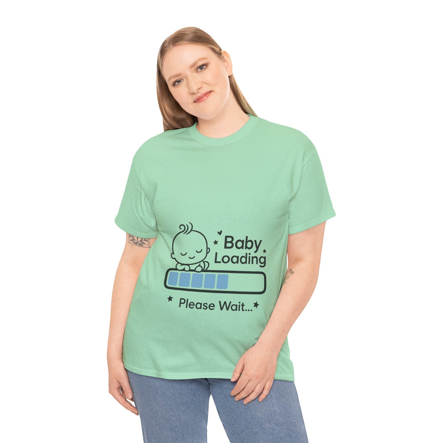Baby Loading Maternity T-Shirt, Funny Pregnancy Announcement Tee, Mom To Be Gift, Expecting Baby Tee, Pregnancy Reveal Top, Baby Shower Gift