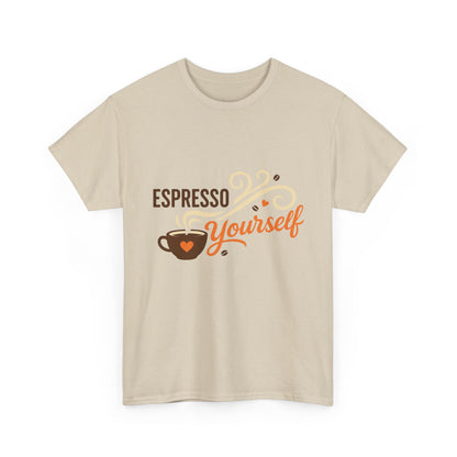 Espresso Yourself Coffee Lover Womens T-Shirt, Funny Barista Graphic Tee Gift