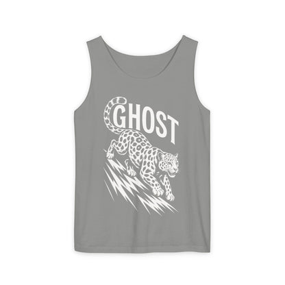 Ghost Leopard Mens Tank Top, Cool Graphic Shirt for Summer, Beach Days, Festivals, Gifts, Casual Wear