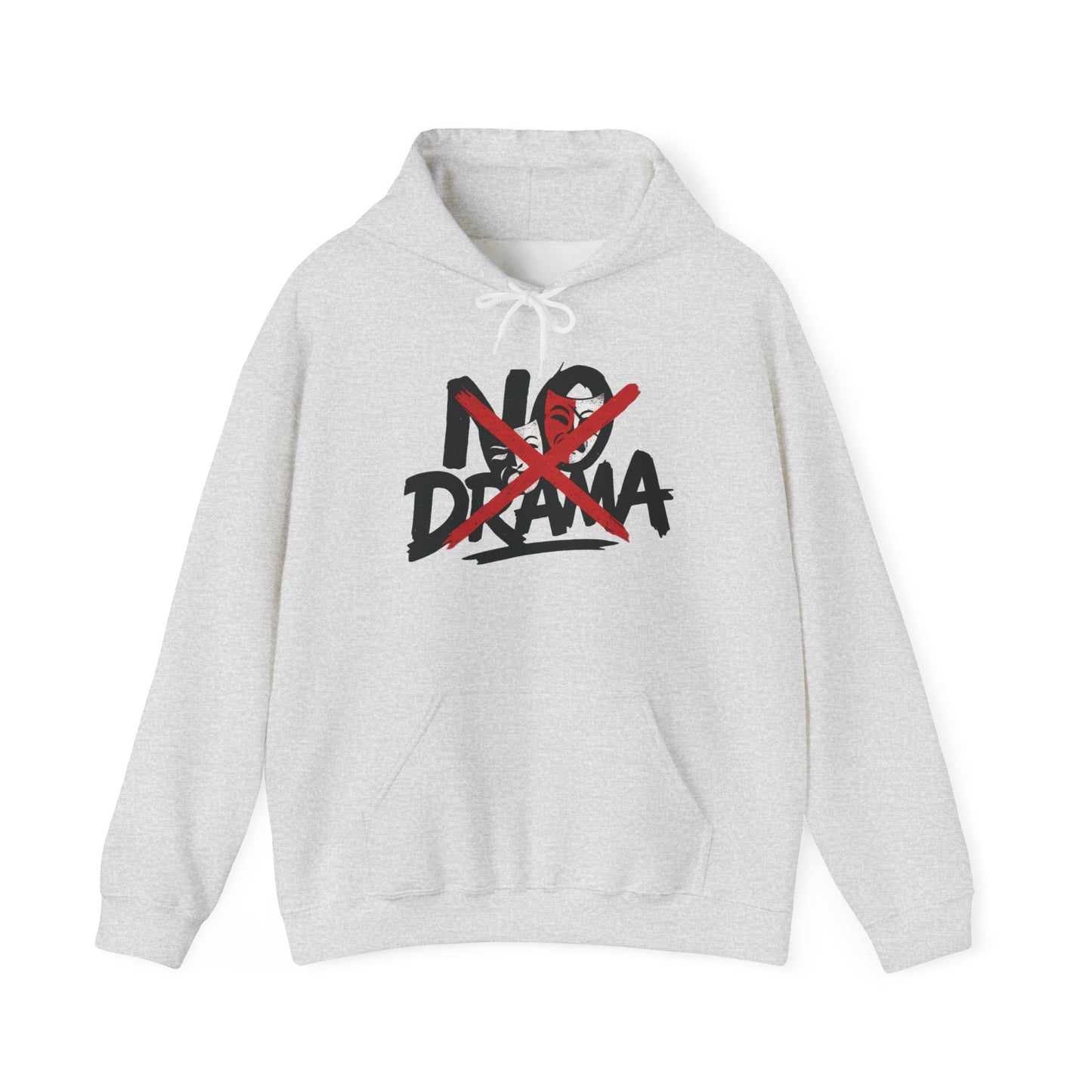 No Drama Mens Hoodie, Cozy Hoodie, Everyday Wear, Gift for Friend, Casual Fashion, Relaxed Vibes