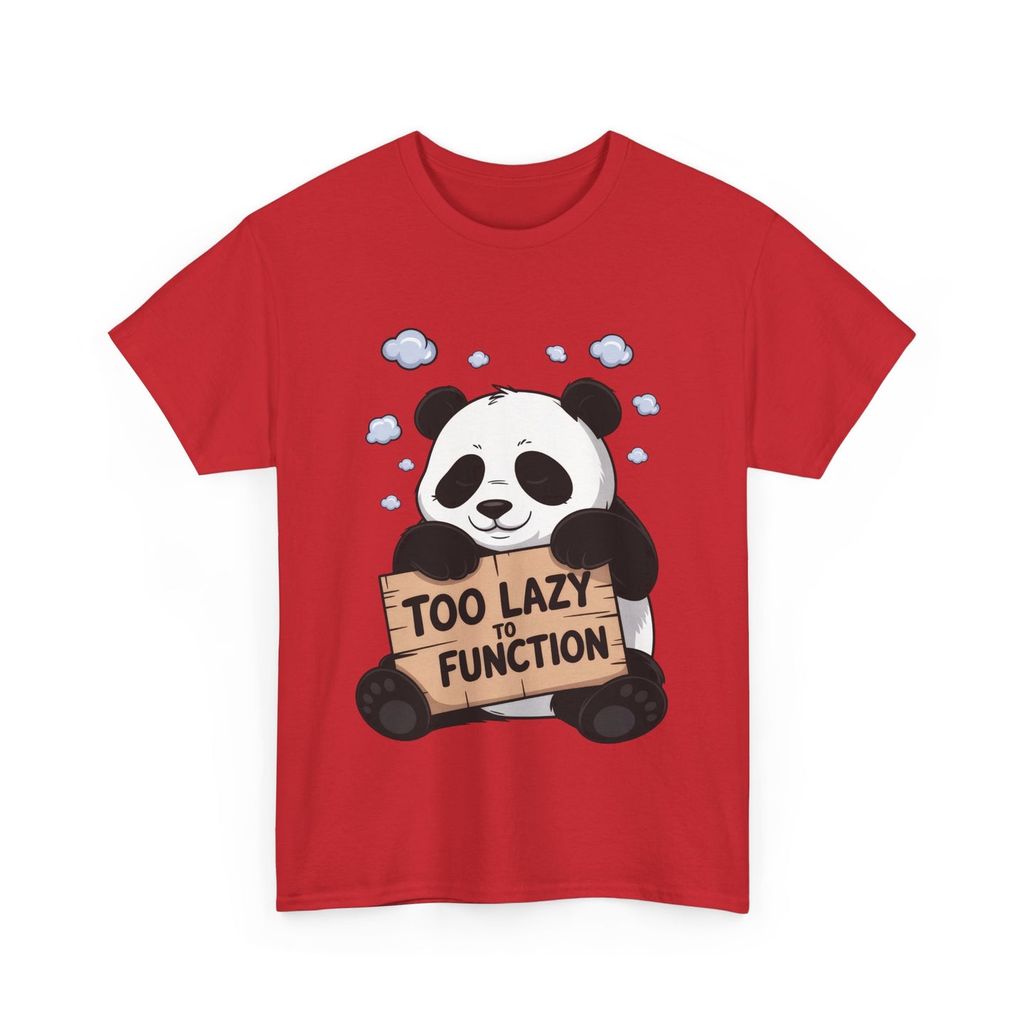 Too Lazy to Function Panda Tee, Unisex Cotton T-Shirt, Funny Shirt, Casual Wear, Gift for Sloth Lovers, Relaxed Vibe