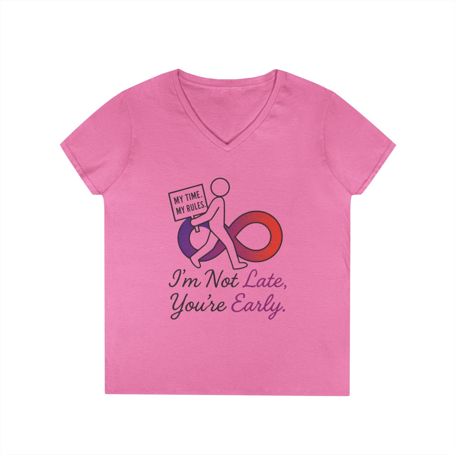 My Time My Rules Women's  V-Neck T-Shirt, Funny T-Shirt, Casual Wear, women empowerment tee, confident woman shirt, self love t shirt