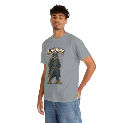 Alpha Mode Wolf Shirt, Mens Streetwear Graphic Tee, Hip Hop Wolf T-Shirt, Alpha Male Power Shirt, Cool Urban Wolf Gift, Trendy Summer Shirt