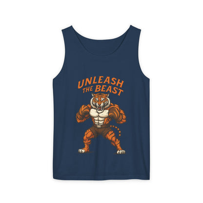 Unleash The Beast Tiger Gym Tank Top - Mens Workout Muscle Tank, Fitness Motivation Sleeveless Shirt, Bodybuilding Top, Strong Beast Gym Top
