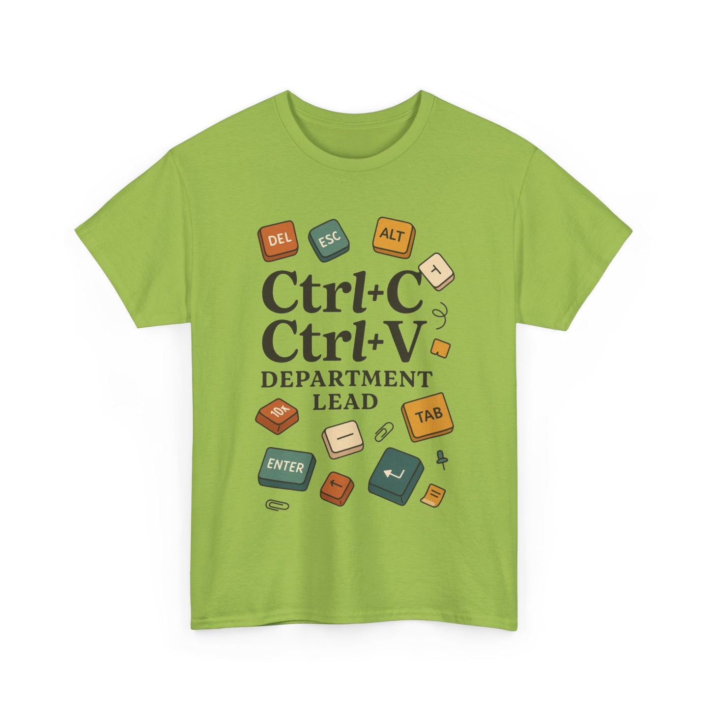 Funny Office T-Shirt - Ctrl+C Ctrl+V Department Lead Tee, Gift for Tech Lover, Creative Workwear, Programmer Apparel, Geeky Humor Shirt