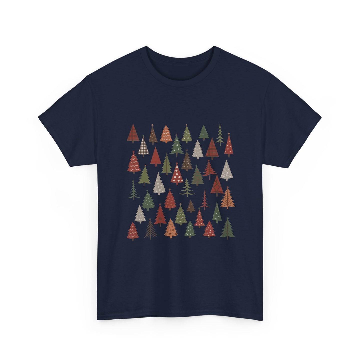 Minimal Christmas Tree T-Shirt, Boho Holiday Tee for Women