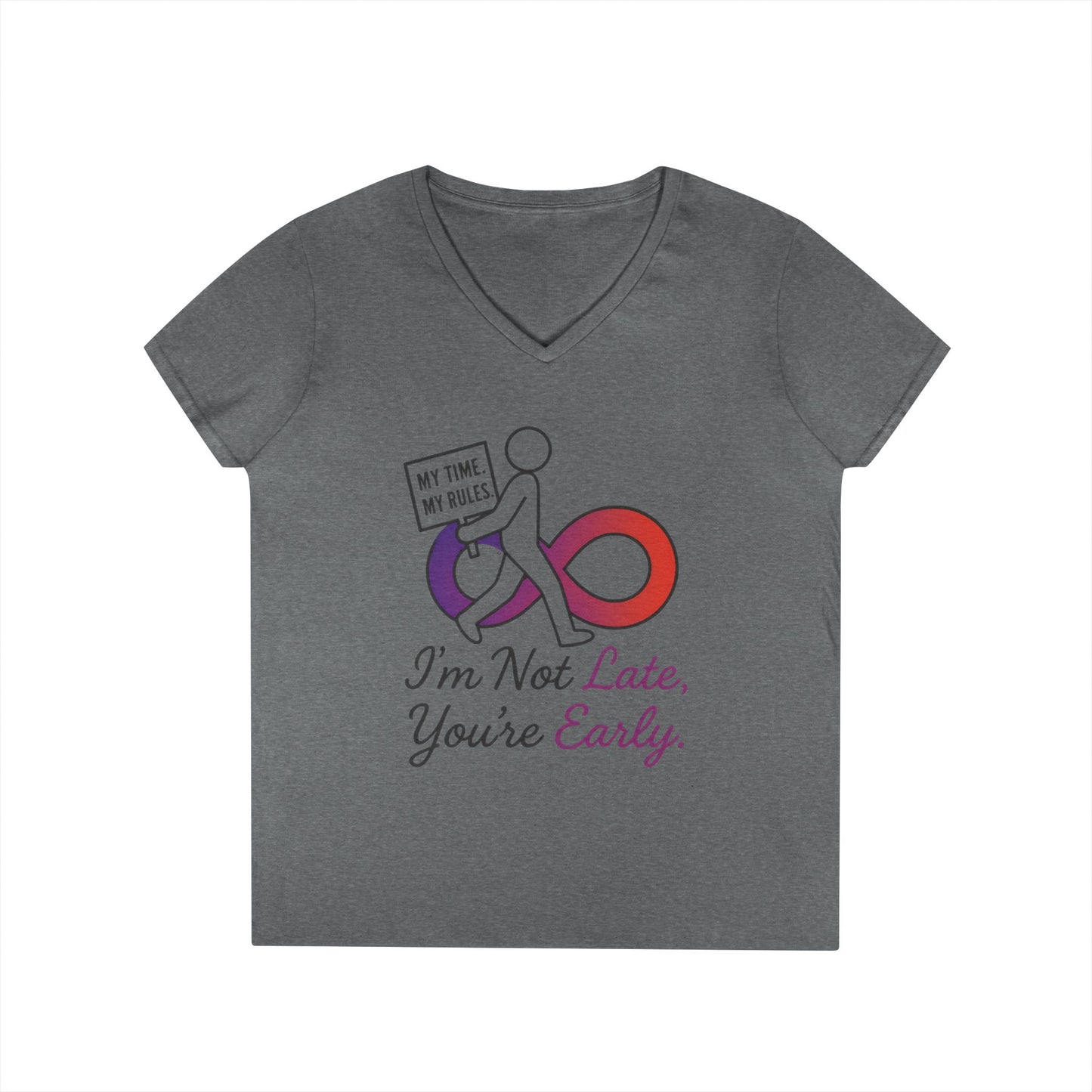 My Time My Rules Women's  V-Neck T-Shirt, Funny T-Shirt, Casual Wear, women empowerment tee, confident woman shirt, self love t shirt