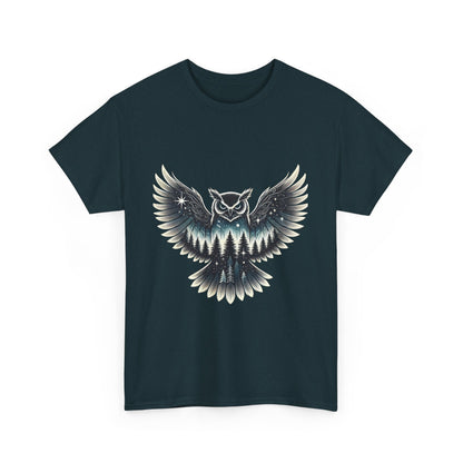 Mystical Owl Graphic Tee, Wildlife Lover Gift, Nature Shirt, Festival Wear, Boho Style, Night Bird Graphic T-Shirt