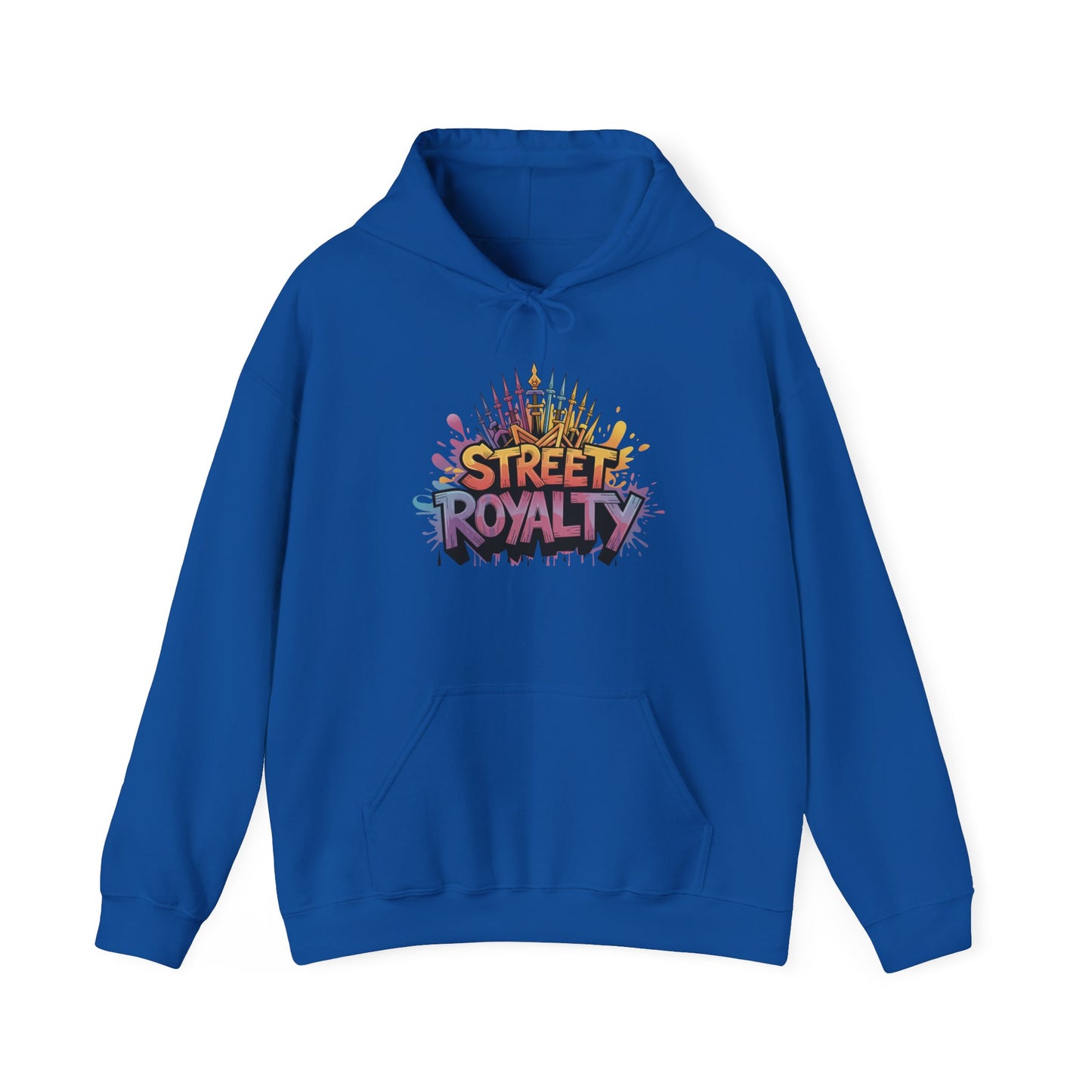 Street Royalty Women's Hoodie, Graffiti Crown Graphic Pullover, Urban Streetwear Sweatshirt for Girls