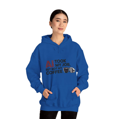 Women's AI Coffee Hoodie, Funny Robot Humor Pullover, Geek Job Joke Sweatshirt Gift, Sarcastic Work Shirt, Office Humor