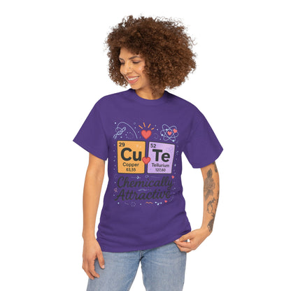 Cute Science T-Shirt for Women, Chemically Attractive Periodic Table Tee, Funny Nerdy Gift for Her, Chemistry Lover Gift, Science Apparel