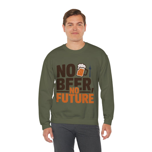 Mens Heavy Blend™ Crewneck Sweatshirt, No Beer No Future Funny Beer Mens Sweatshirt