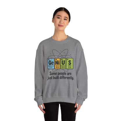 Funny Womens Science Sweatshirt, Genius Periodic Table Pullover, Nerdy Chemistry Gift for Her,  Funny Gift for Nerds, Science Geek Apparel
