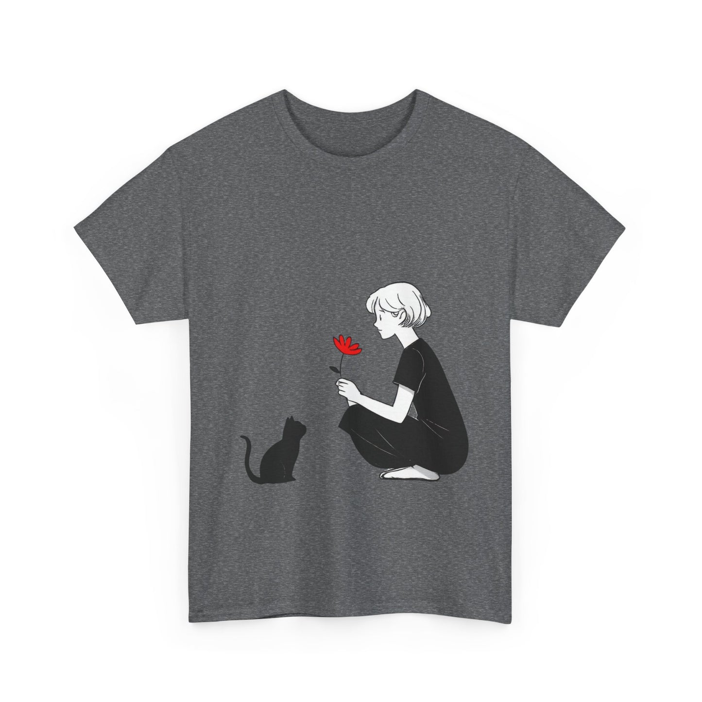 Cat Lover's Heavy Cotton Tee, Cute Cat Shirt, Pet Owner Gift, Animal Lover Apparel, Birthday Gift for Her, Women's Cotton T-Shirt, Cat Lover