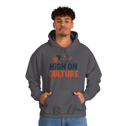 Men's Heavy Blend™ Hooded Sweatshirt, High on Culture Mens Hoodie, Funny Smart Graphic Hoodie