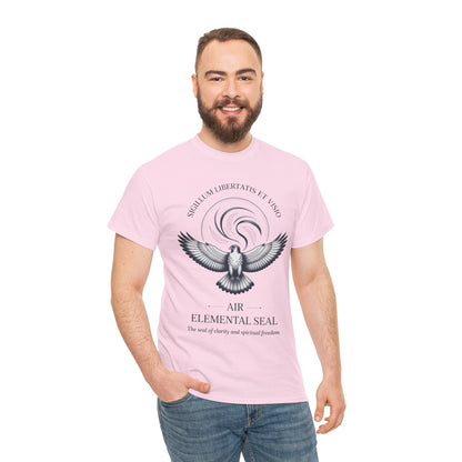Air Elemental Seal Unisex Cotton Tee, Clarity & Spiritual Freedom Symbol Tee, Unisex Elemental Shirt, Vision Totem Gift, Spiritual Gift
