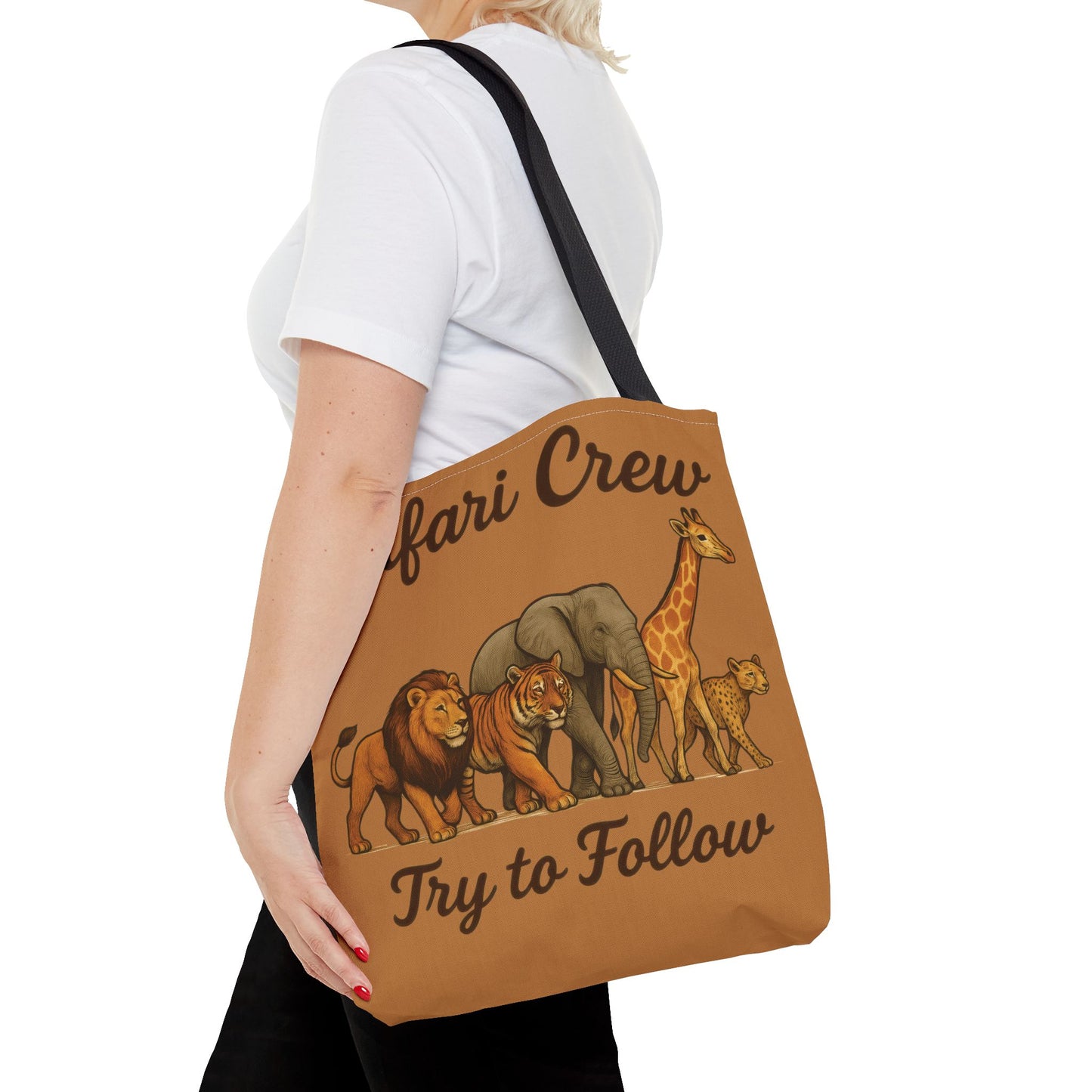 Safari Crew Tote Bag - Animal Print, Gift for Wildlife Lovers, Eco-Friendly, Stylish Grocery Bag, Adventure Enthusiast Essential