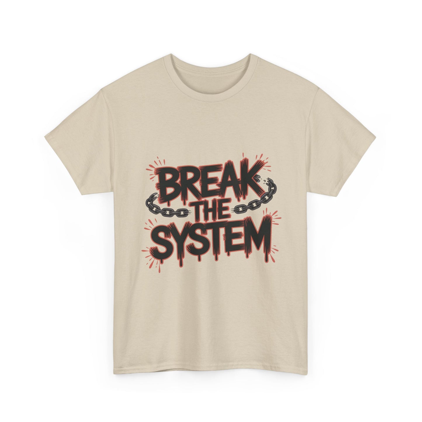 Men's Graphic Tee, Break the System Shirt, Streetwear Punk T-Shirt, Activist Gift for Him