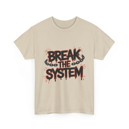 Men's Graphic Tee, Break the System Shirt, Streetwear Punk T-Shirt, Activist Gift for Him
