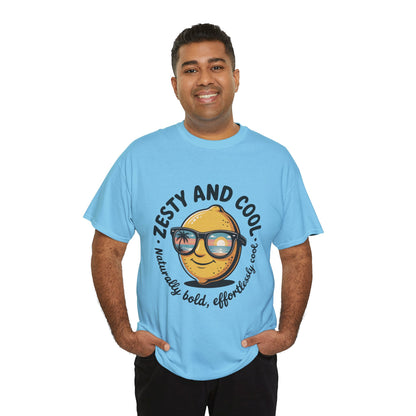 Zesty and Cool Mens Tee, Stylish Casual Shirt, Summer Outing Apparel, Fun Gift for Friends, Lemon Graphic T-Shirt, Birthday Present Idea