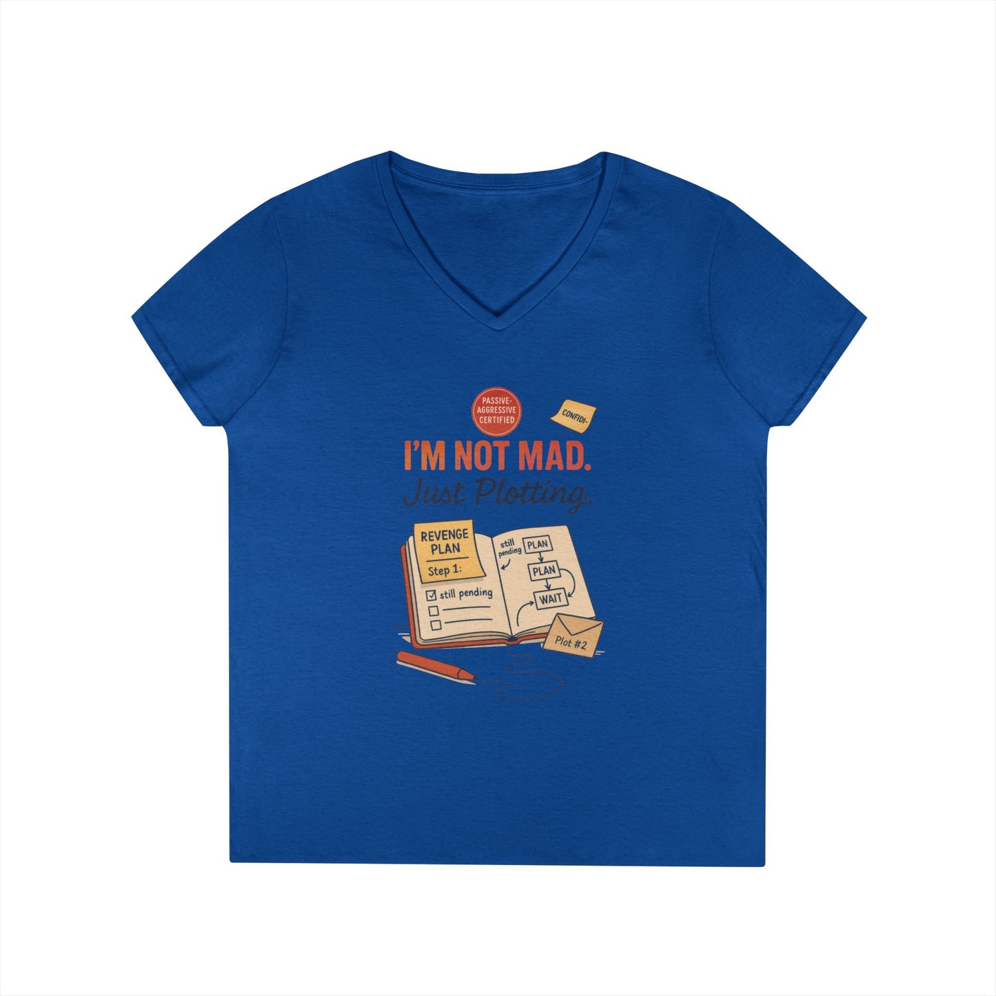 Sarcastic Womens T-Shirt, I'm Not Mad Just Plotting, Funny Passive Aggressive Revenge Tee, Funny Quote Shirt  for Women