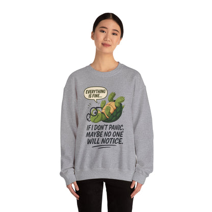 Casual Humor Unisex Sweatshirt, Perfect Gift for Anxiety Relief, Social Anxiety Joke, Quirky Graphic Sweatshirt, Introvert Humor Gift