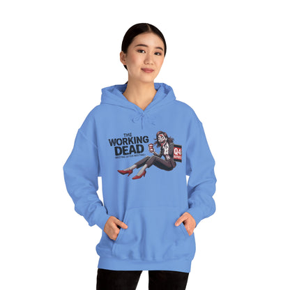 The Working Dead Women's Zombie Hoodie, Funny Office Meeting Sweatshirt, Halloween Zombie Top, Halloween Work Top