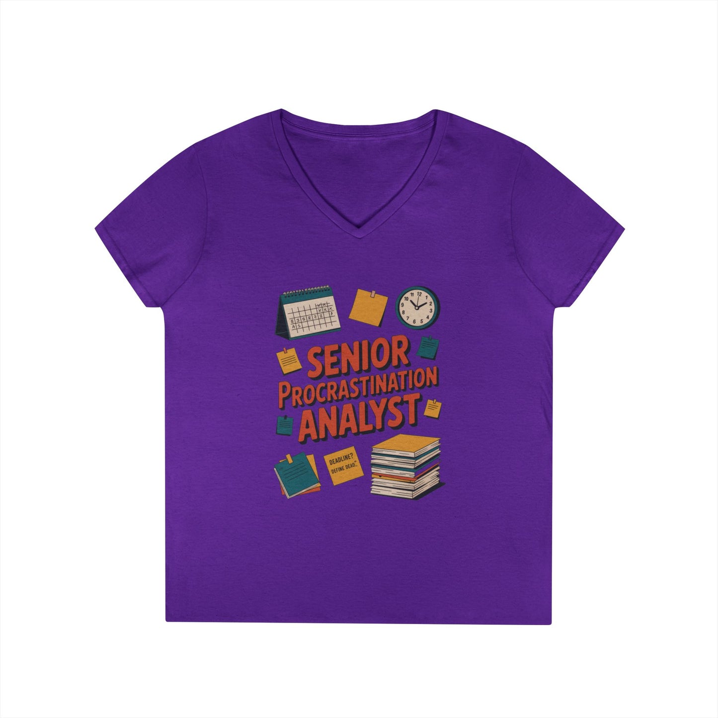 Senior Procrastination Analyst T-Shirt, Fun Gift for Students, Teachers, Graduates, Back to School, Relaxed Vibes, Office Humor Apparel
