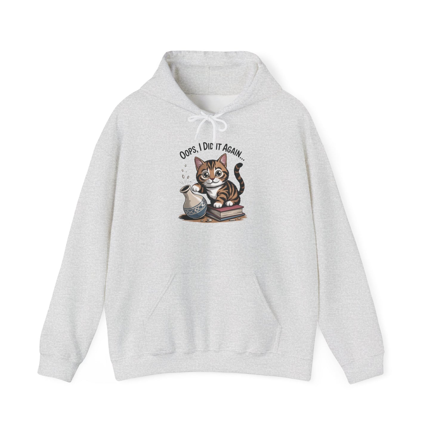 Cat Lover's Hoodie: Oops, I Did It Again, Funny Sweatshirt, Gifts for Animal Lovers, Cozy Hooded Sweatshirt, Pet Owner Apparel, Cute [...]