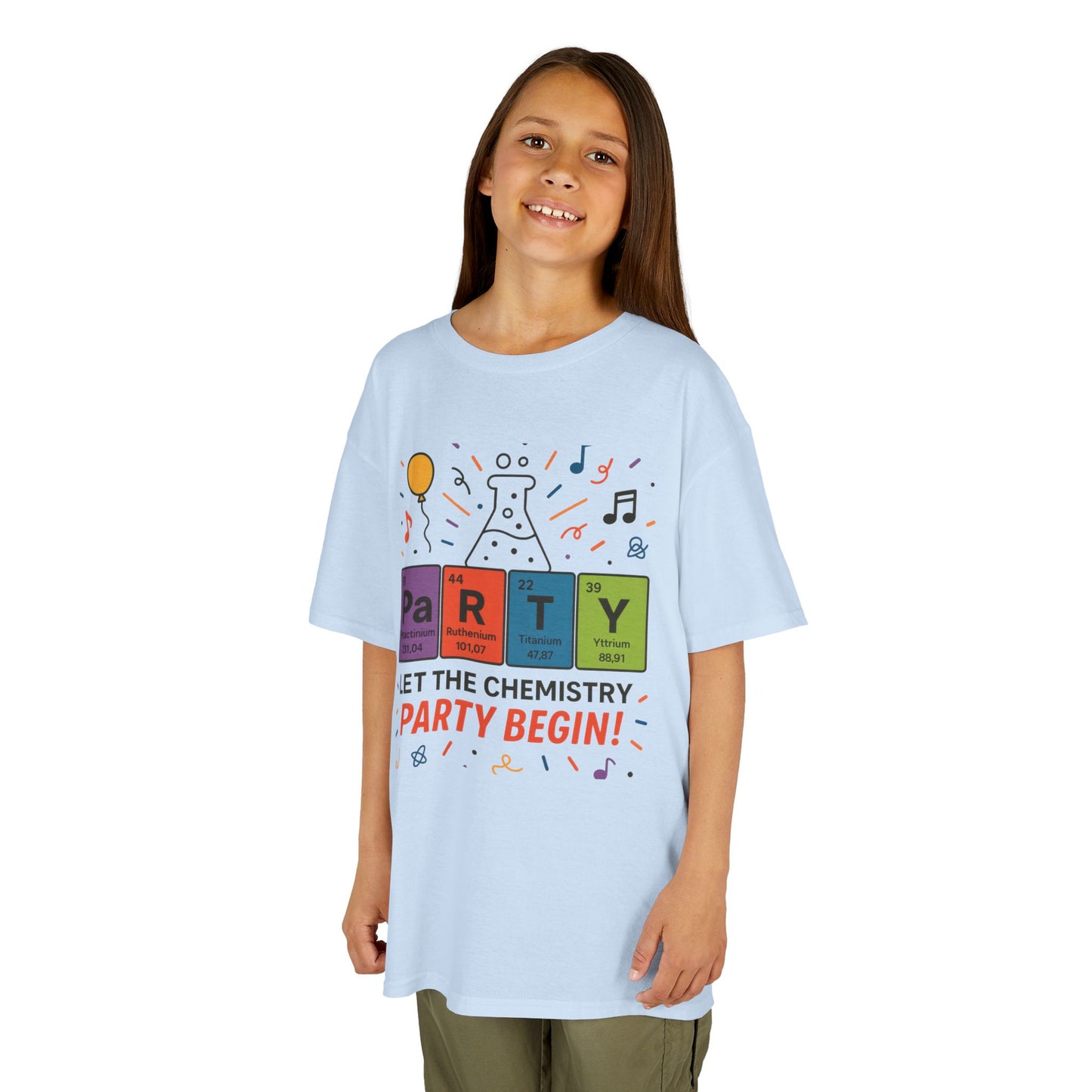 Kids' Chemistry Party T-Shirt, Periodic Table Tee, Funny Science Shirt for Boys & Girls, Science Tee, Unique Educational Apparel