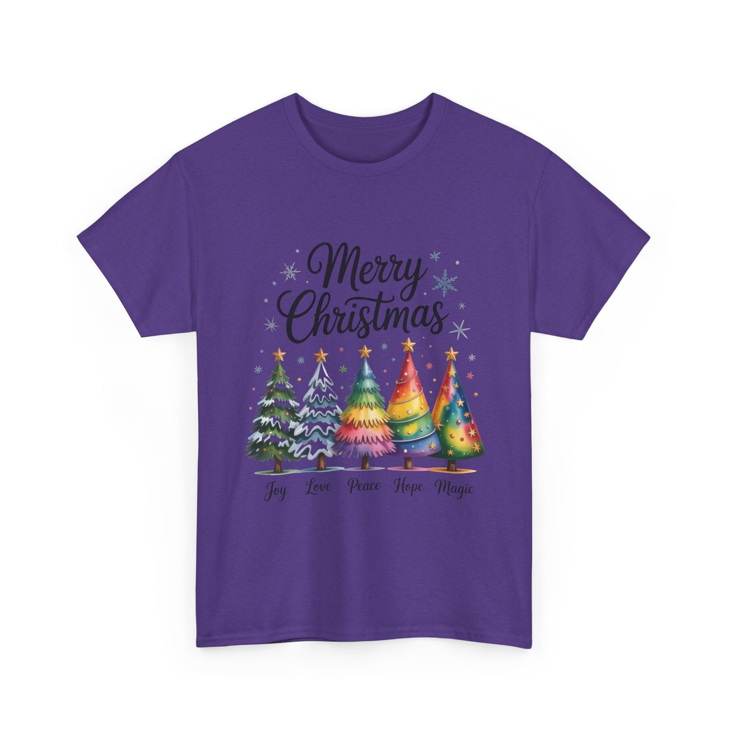 Merry Christmas Women's T-Shirt, Joy Love Peace Hope Magic Holiday Tee