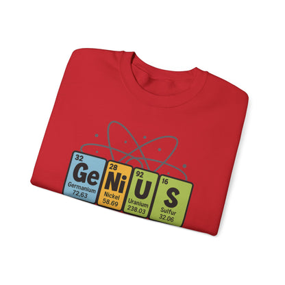 Funny Womens Science Sweatshirt, Genius Periodic Table Pullover, Nerdy Chemistry Gift for Her,  Funny Gift for Nerds, Science Geek Apparel