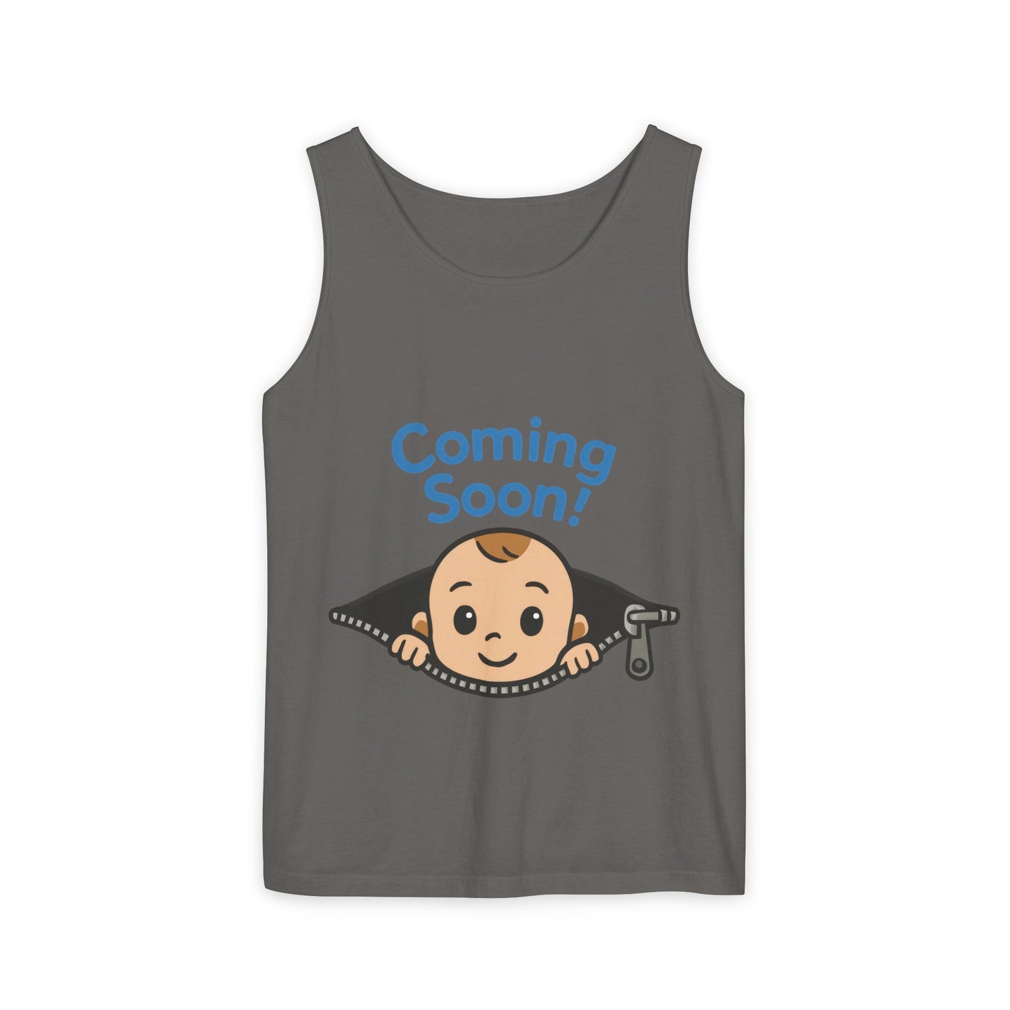 Coming Soon Maternity Tank Top, Cute Baby Boy Pregnancy Announcement Tee, Funny Expecting Mom Gift, Gender Reveal Tee, Baby Shower Top