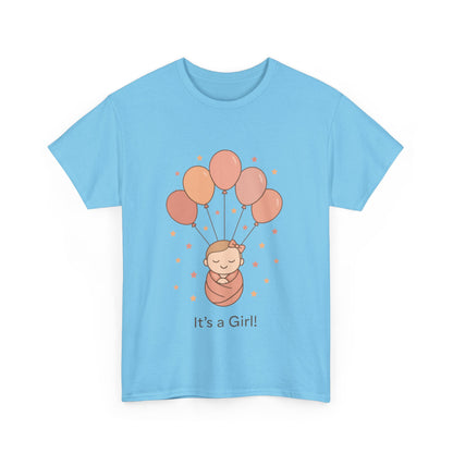 Its a Girl Maternity T-Shirt, Baby Girl Pregnancy Announcement Shirt,Mom To Be Gift, Gender Reveal Tee, Baby Shower Top, Gender Reveal Party