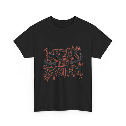 Men's Graphic Tee, Break the System Shirt, Streetwear Punk T-Shirt, Activist Gift for Him