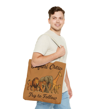Safari Crew Tote Bag - Animal Print, Gift for Wildlife Lovers, Eco-Friendly, Stylish Grocery Bag, Adventure Enthusiast Essential