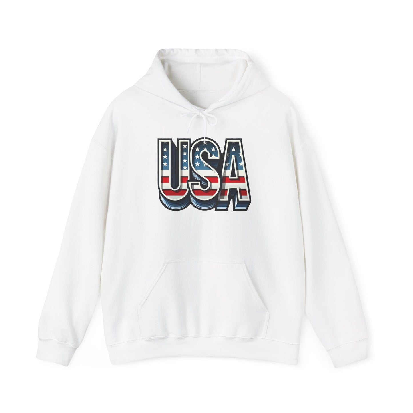 USA Flag Unisex Hoodie, Patriotic Sweatshirt, Independence Day Gift, American Pride Apparel, Casual Layering