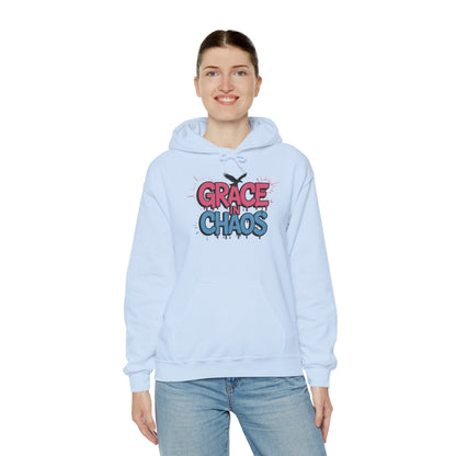 Women's Hoodie Grace in Chaos, Graffiti Dripping Street Art Urban Hoodie, Bold Graphic Pullover