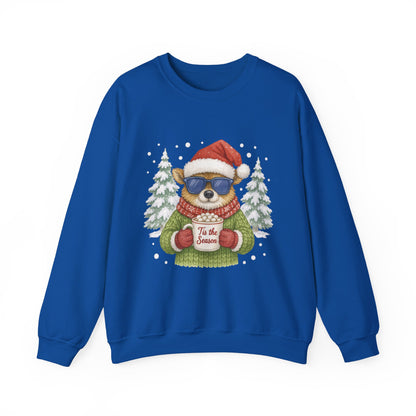 Women's Tis the Season Christmas Sweatshirt, Festive Reindeer Pullover