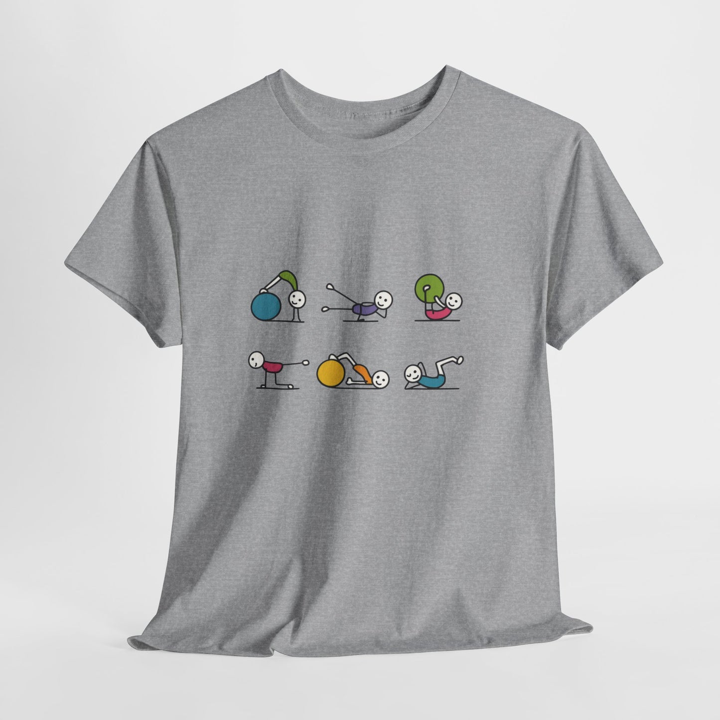 Fit Fun Pilates Figure Womens T-Shirt, Cute Workout Tee, Funny Yoga Gym Top for Women, womens activewear tee