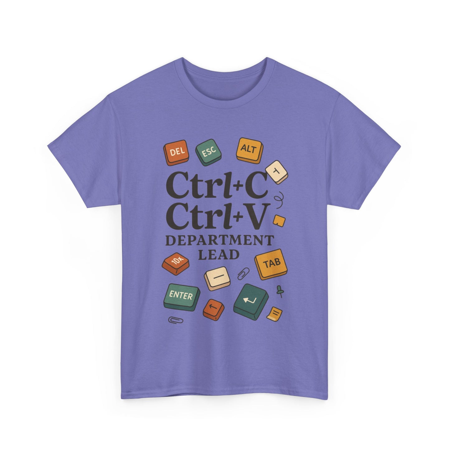 Funny Office T-Shirt - Ctrl+C Ctrl+V Department Lead Tee, Gift for Tech Lover, Creative Workwear, Programmer Apparel, Geeky Humor Shirt