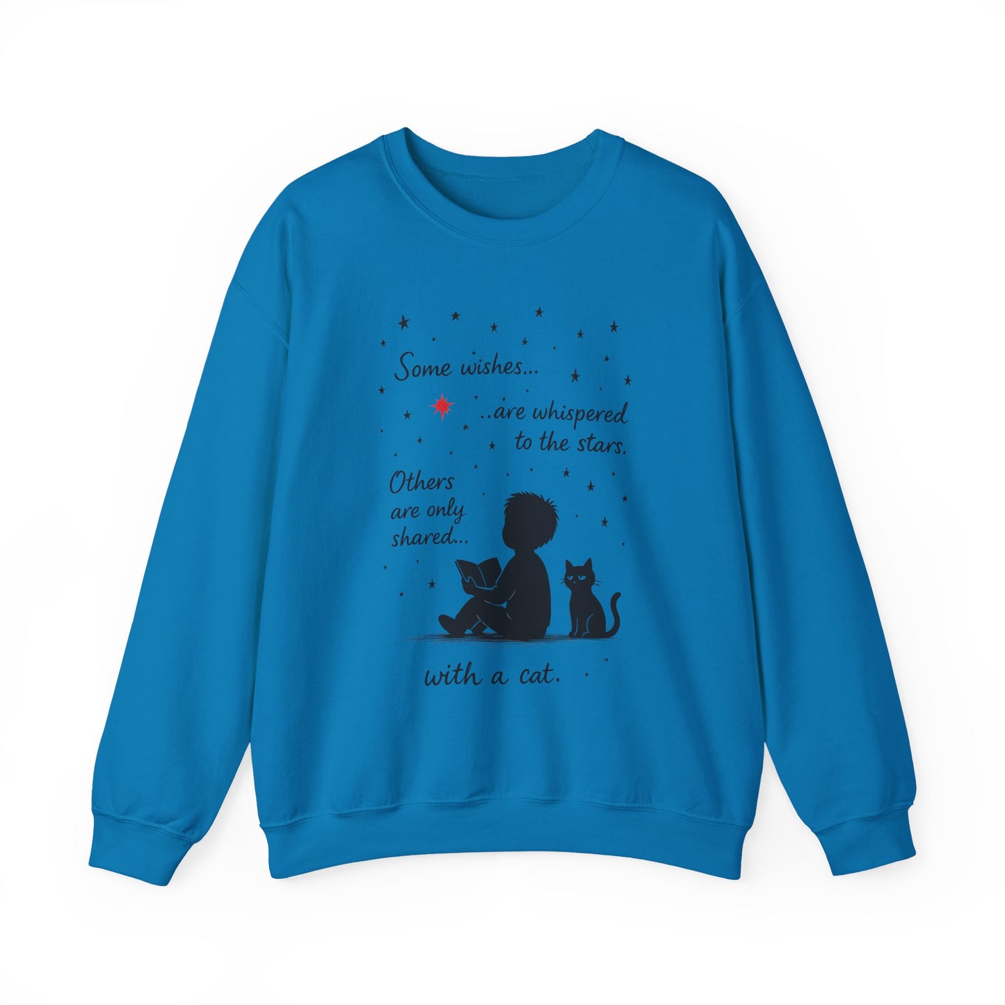 Cozy Cat-Inspired Crewneck Sweatshirt - Literary Lover Gift, Womens Layer, Cat Enthusiast Apparel, Thoughtful Gift for Cozy Nights