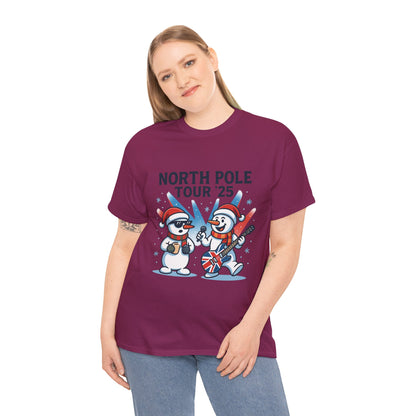 North Pole Tour 25 Women's Christmas T-Shirt, Funny Holiday Music Tee