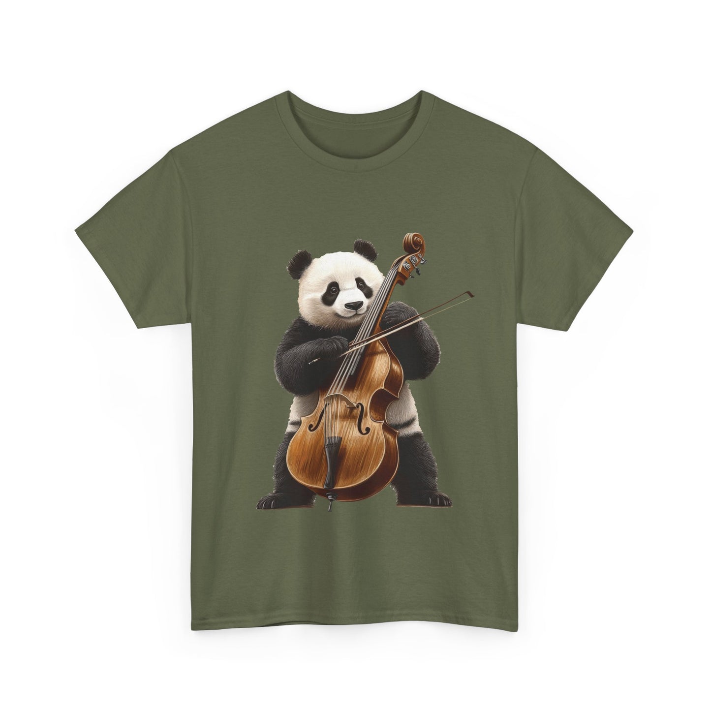 Panda Musician Tee - Cute Animal Graphic Shirt for Music Lovers, Gift for Panda Fans, Unique Concert Outfit, Casual Wear, Cellist Panda