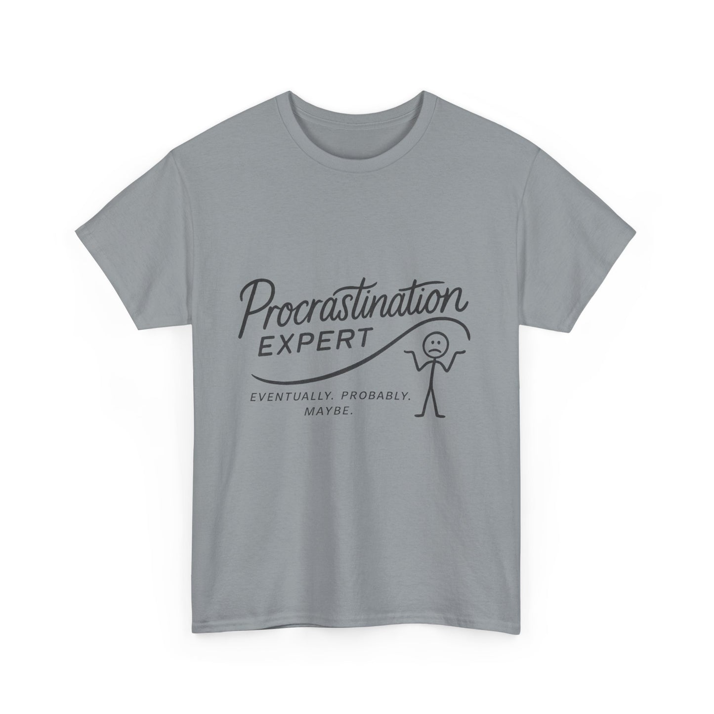 Procrastination Expert Men's Tee, Funny Shirt for Slackers, Gift for Students, Men's Comfortable Casual Wear, Laughs for Every Occasion