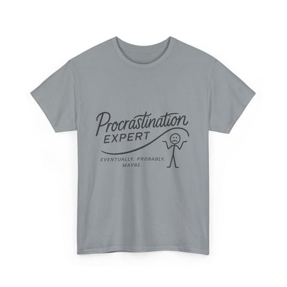 Procrastination Expert Men's Tee, Funny Shirt for Slackers, Gift for Students, Men's Comfortable Casual Wear, Laughs for Every Occasion