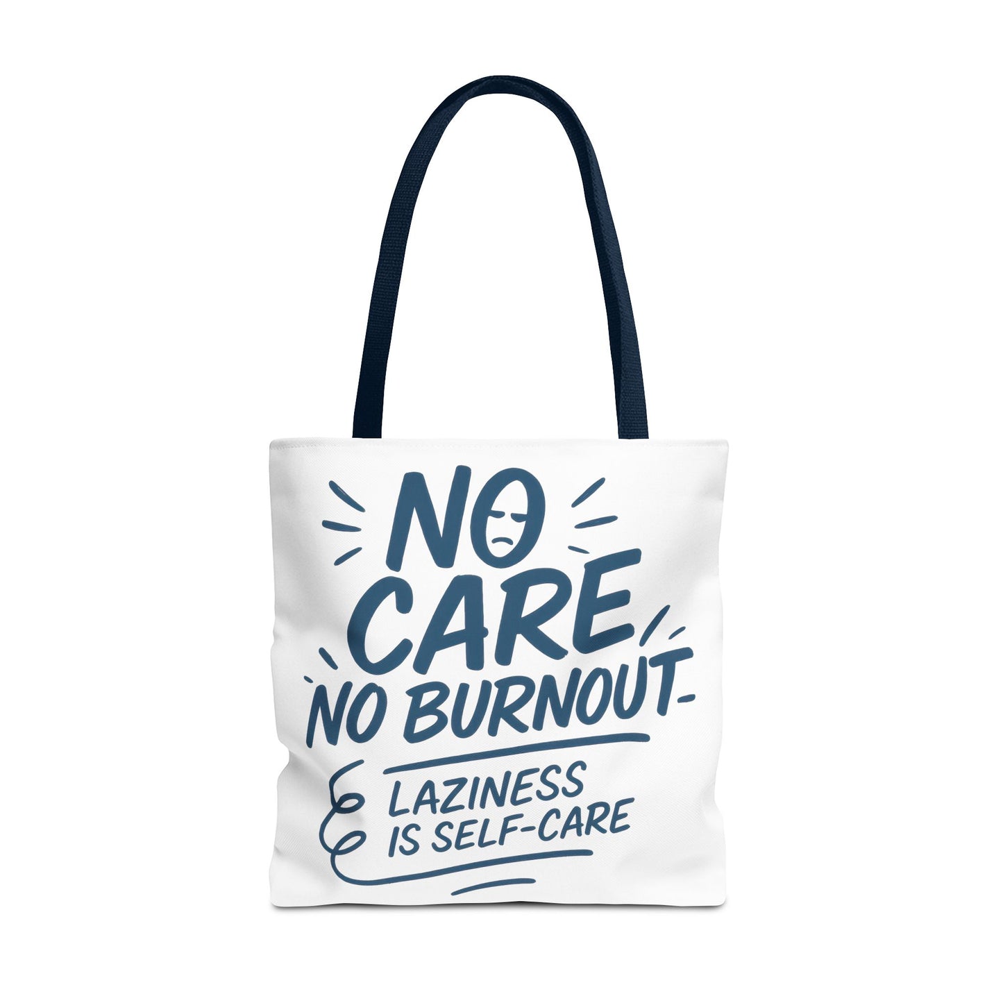 Laziness is Self-Care Funny Quote Bag, Oversized Reusable Canvas Shopping Tote, Sarcastic Self-Care Gift, Weekend Getaway, Everyday Use